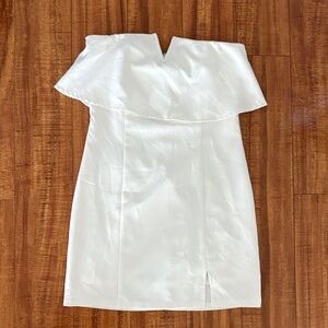 She + Sky Strapless White Dress